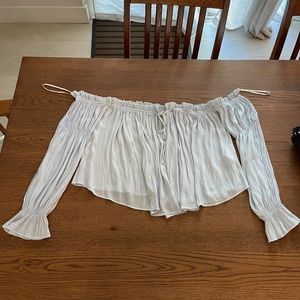 Strapless long sleeve top